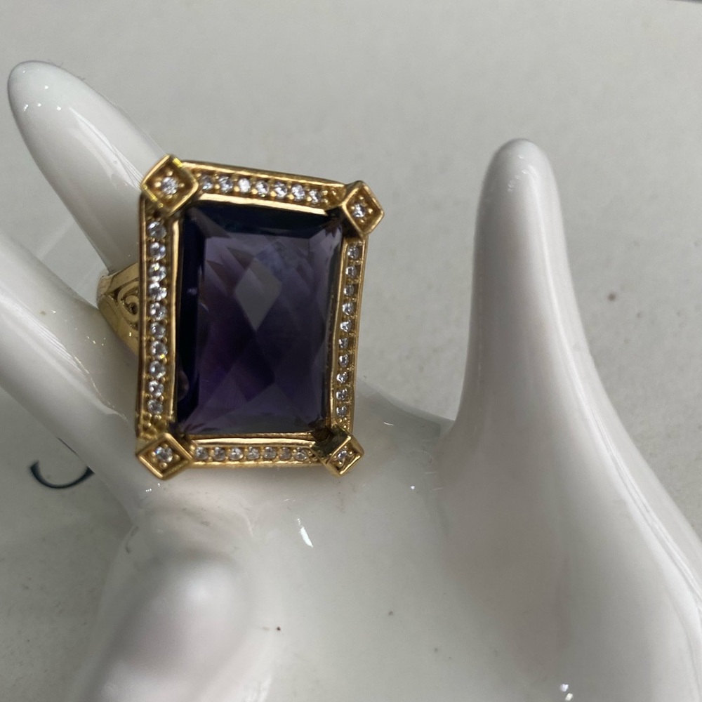 Purple Stone Silver Ring
